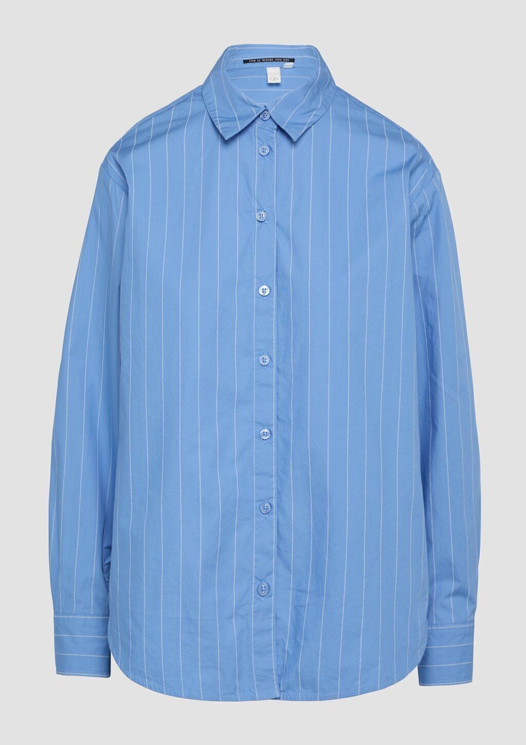 Oversized-Hemdbluse mit Nadelstreifen