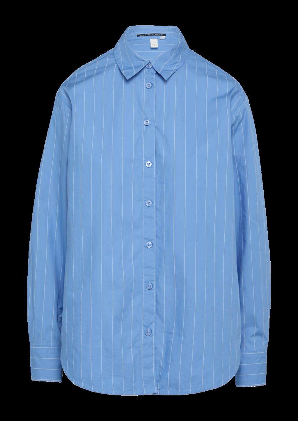 Oversized-Hemdbluse mit Nadelstreifen