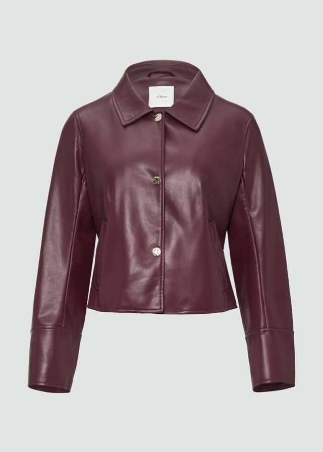 Taillierte Jacke aus Lederimitat