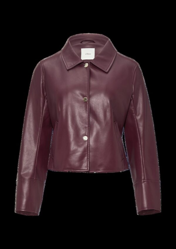 Taillierte Jacke aus Lederimitat