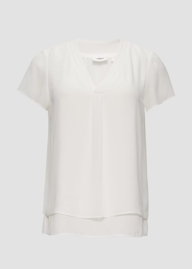 Layering-Bluse aus Chiffon