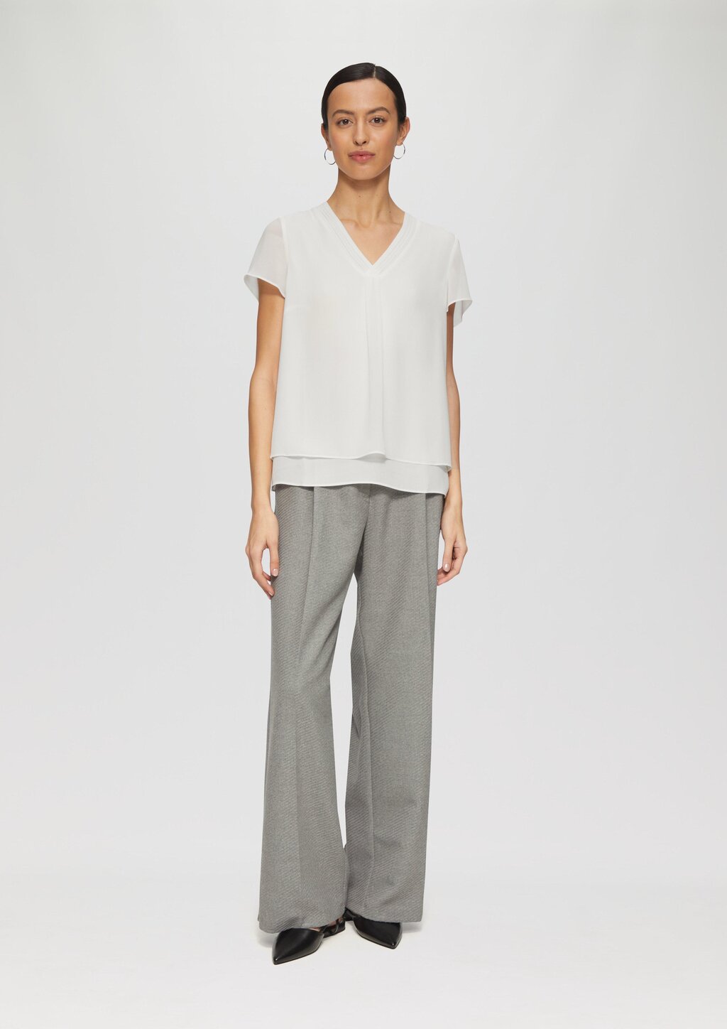 Layering-Bluse aus Chiffon