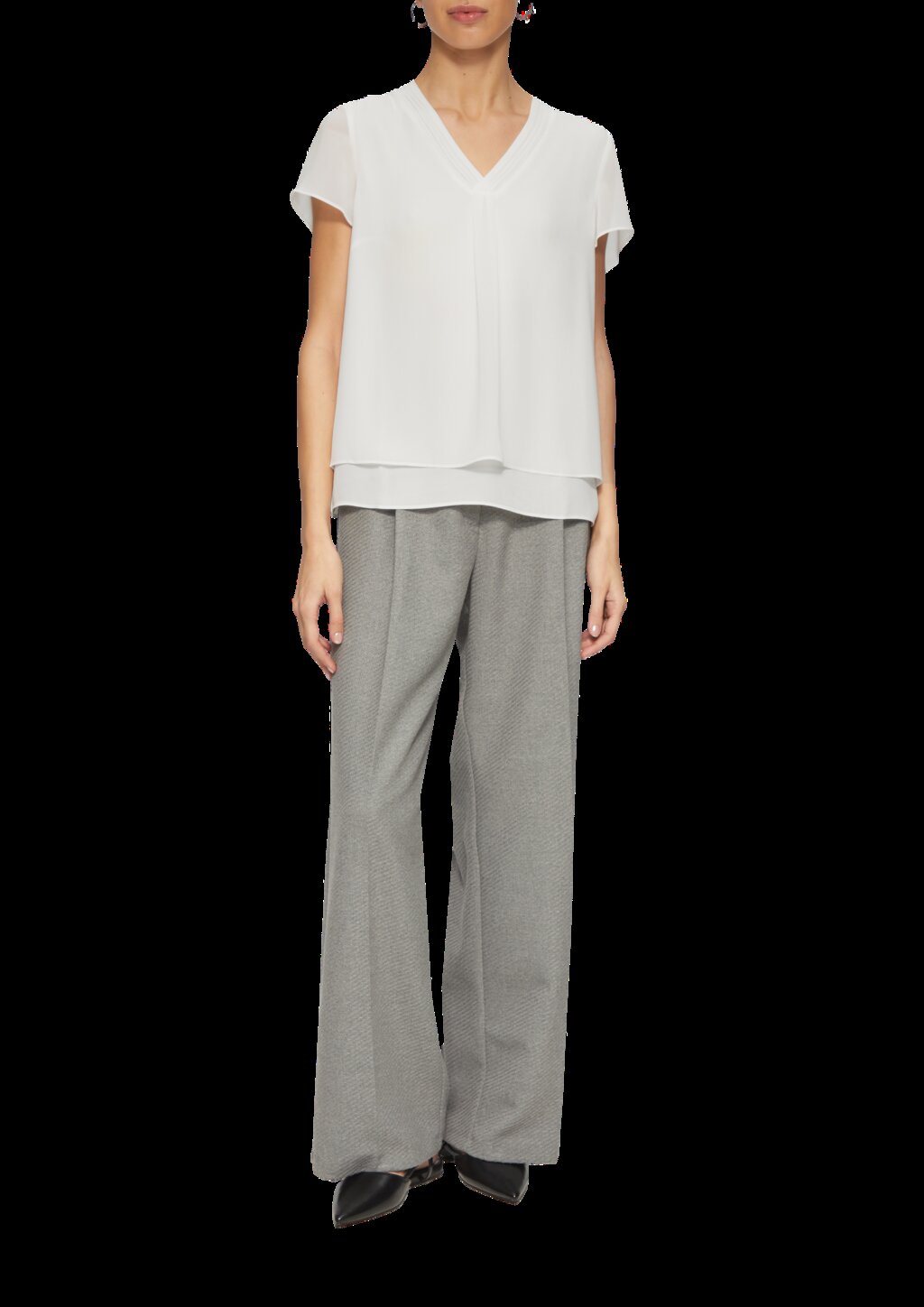 Layering-Bluse aus Chiffon