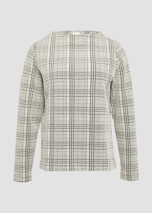 Gemustertes Sweatshirt mit Turtleneck