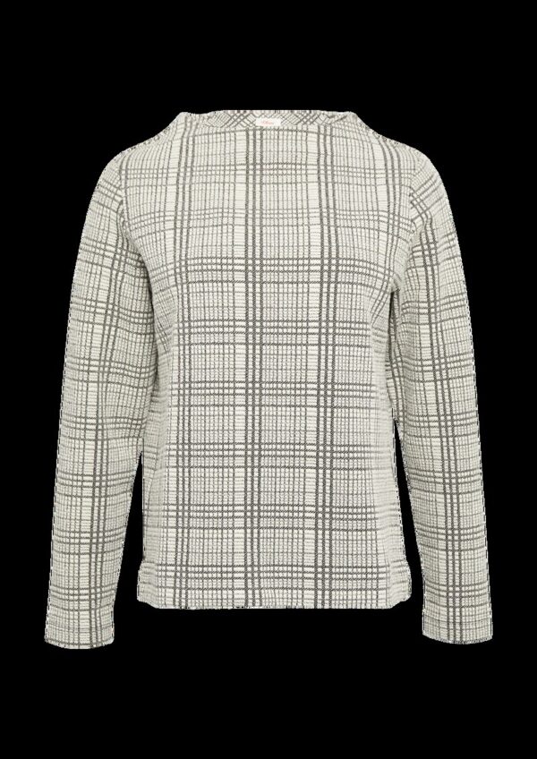 Gemustertes Sweatshirt mit Turtleneck