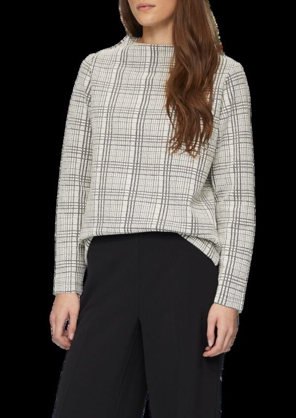 Gemustertes Sweatshirt mit Turtleneck