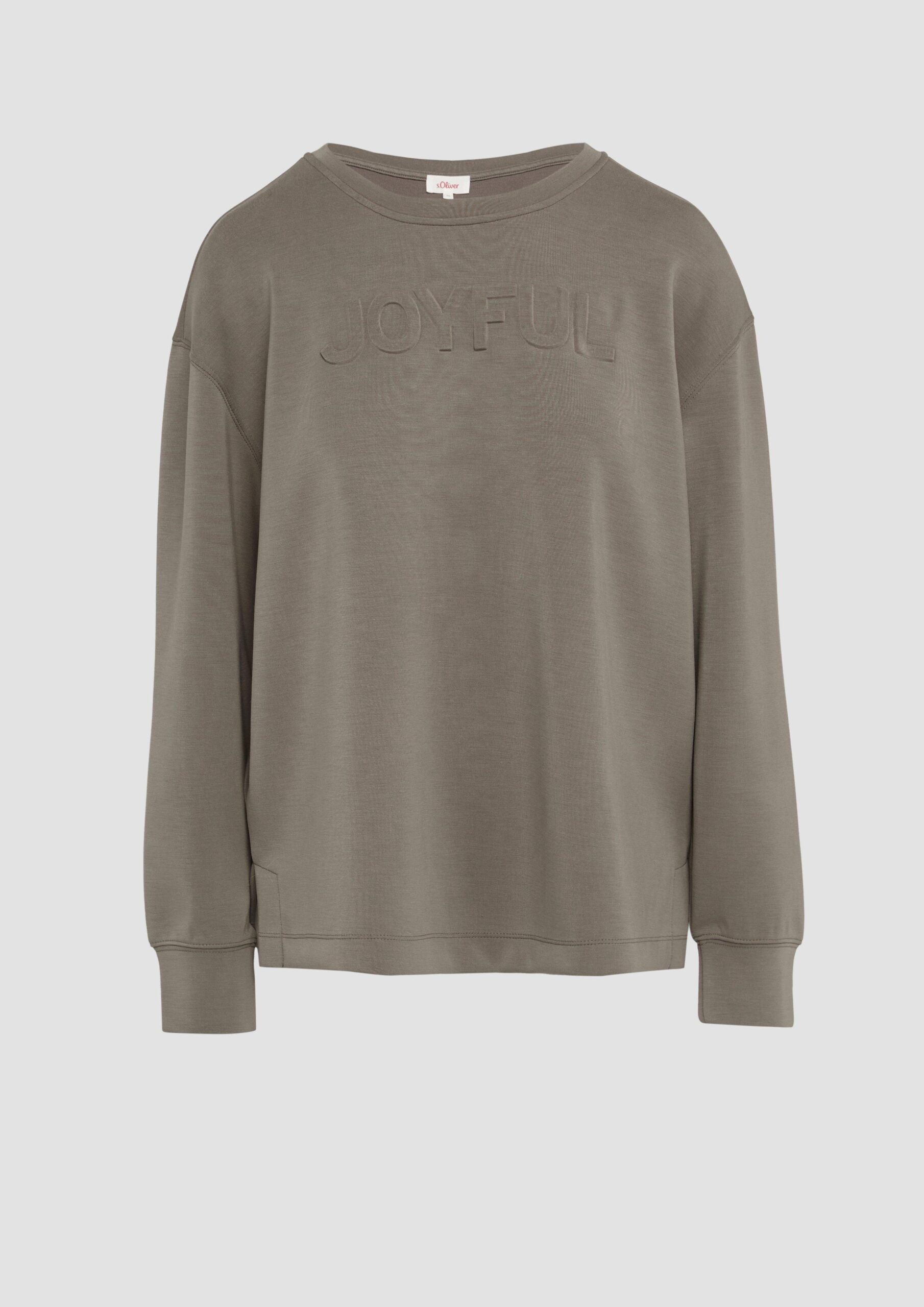 Scuba-Sweatshirt aus Modalmix mit 3D-Schriftzug