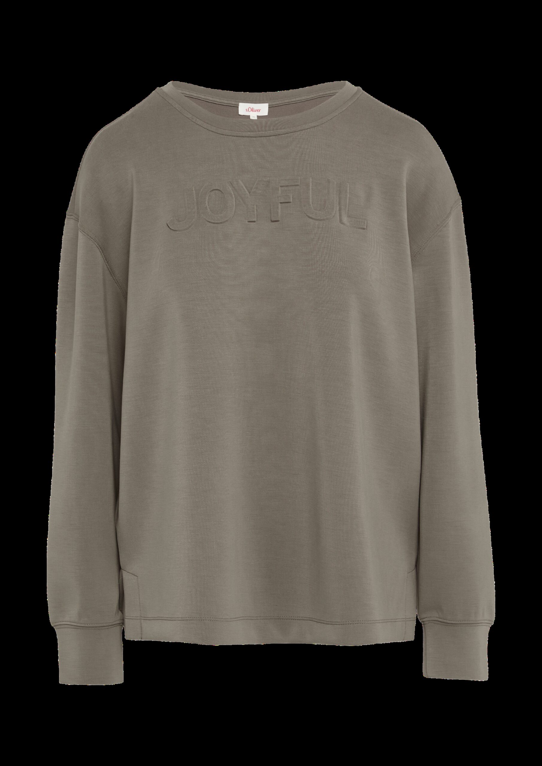 Scuba-Sweatshirt aus Modalmix mit 3D-Schriftzug