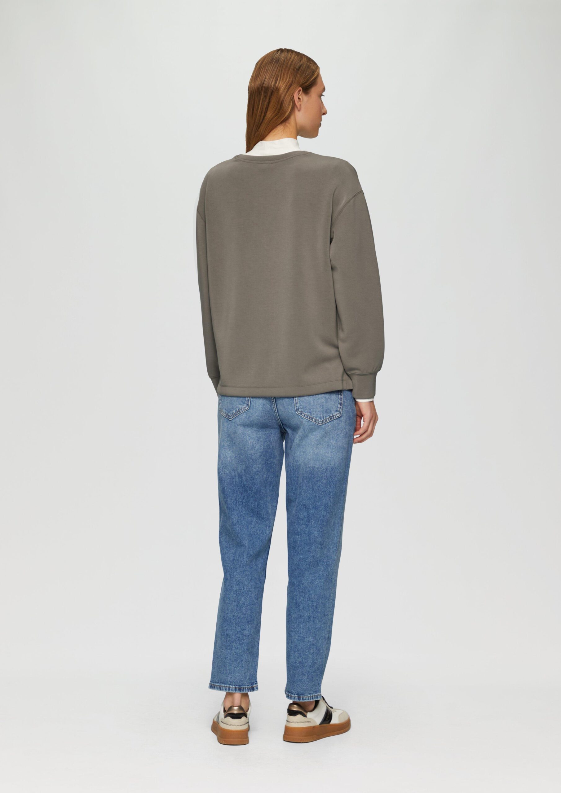 Scuba-Sweatshirt aus Modalmix mit 3D-Schriftzug