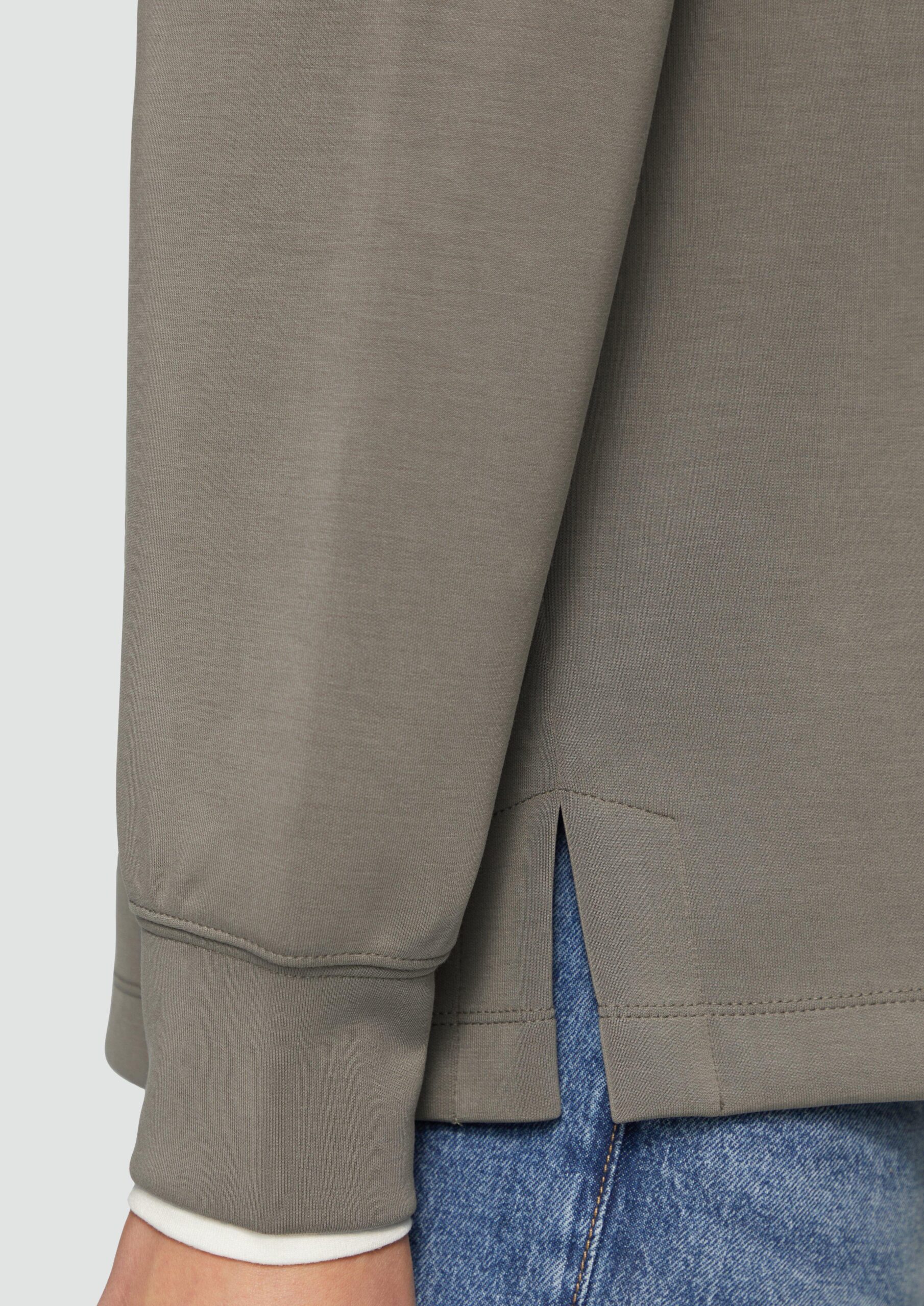 Scuba-Sweatshirt aus Modalmix mit 3D-Schriftzug