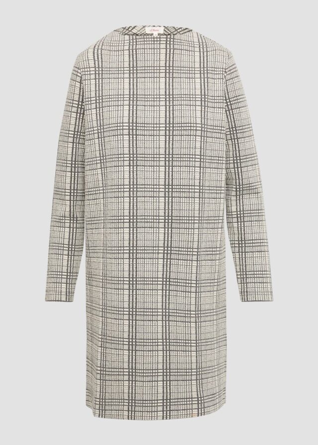 Gemustertes Sweat-Kleid mit Turtleneck