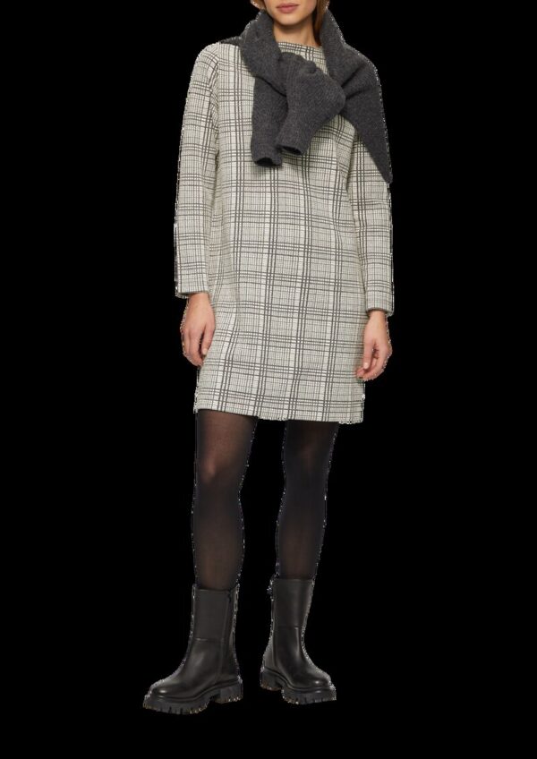 Gemustertes Sweat-Kleid mit Turtleneck