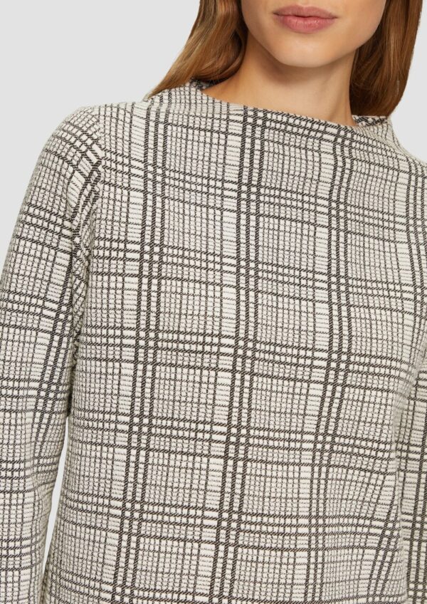 Gemustertes Sweat-Kleid mit Turtleneck