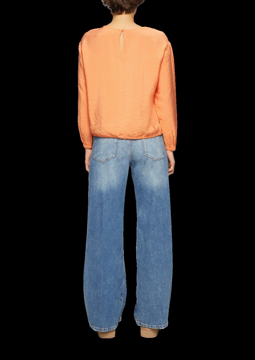 Viskosemix-Bluse in O-Shape