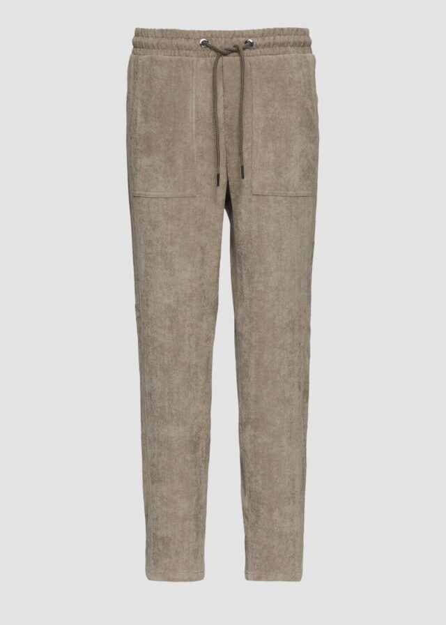 Jogpants aus Feincord mit Elastikbund