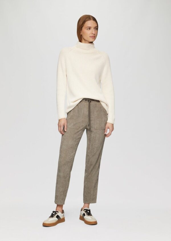 Jogpants aus Feincord mit Elastikbund