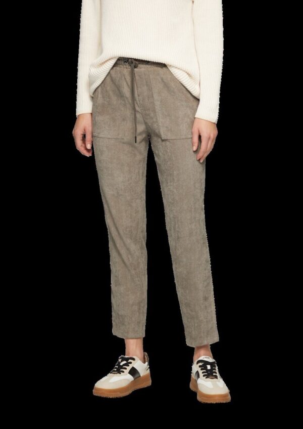 Jogpants aus Feincord mit Elastikbund