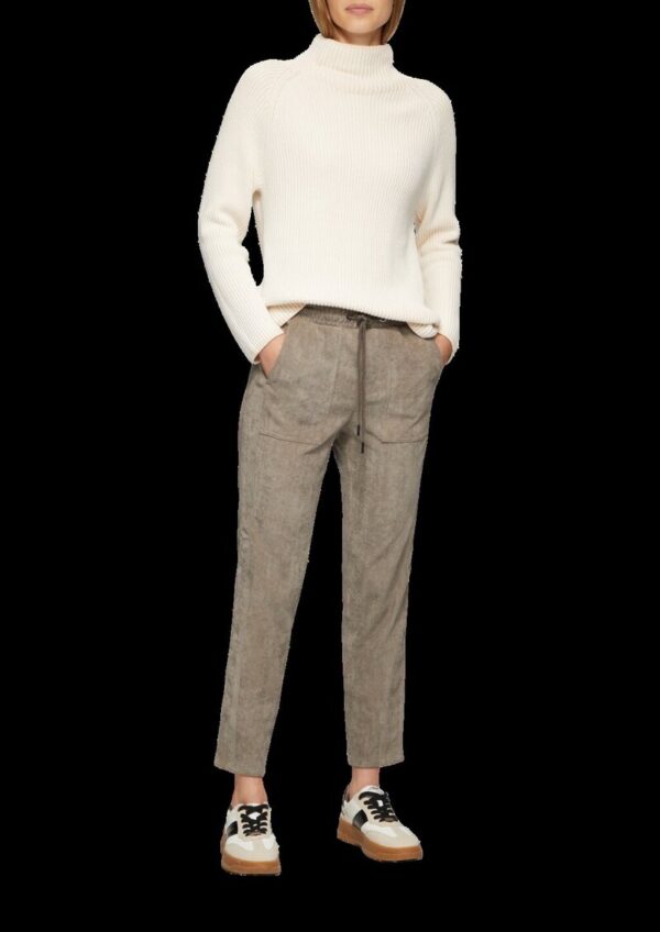 Jogpants aus Feincord mit Elastikbund