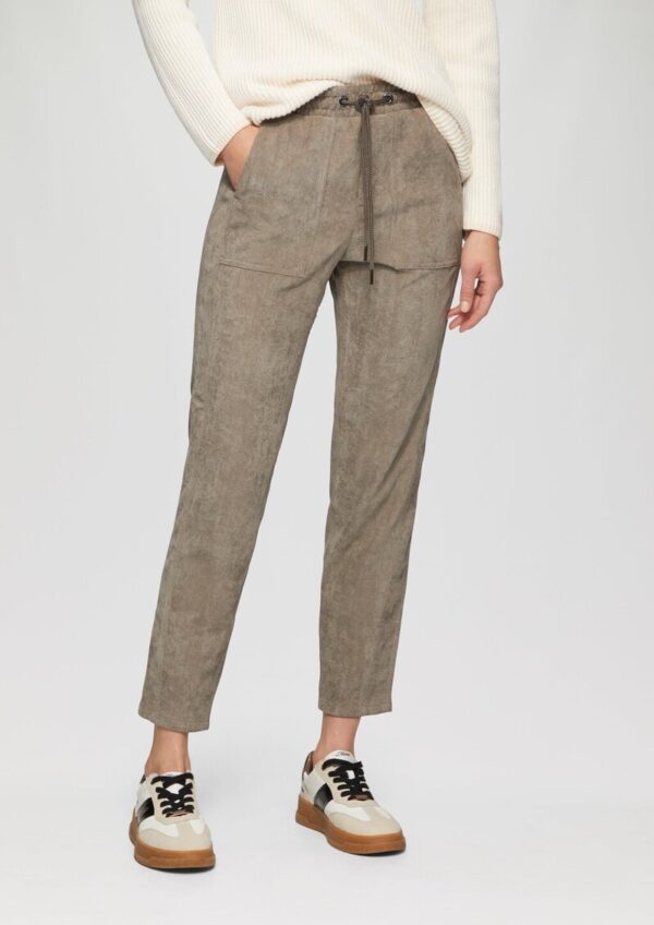 Jogpants aus Feincord mit Elastikbund