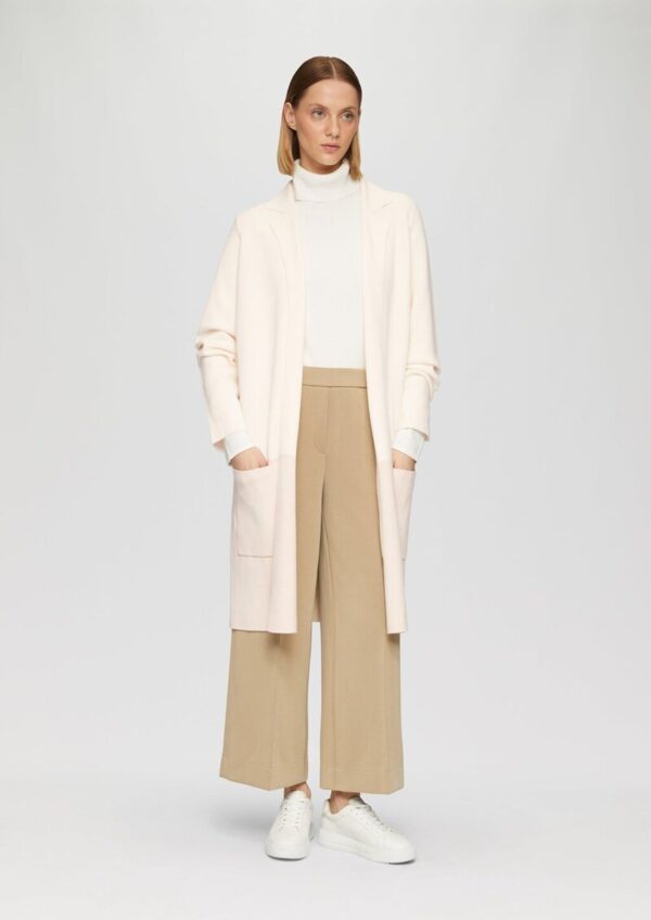 Feinstrick-Cardigan mit Reverskragen und Colour-Blocking