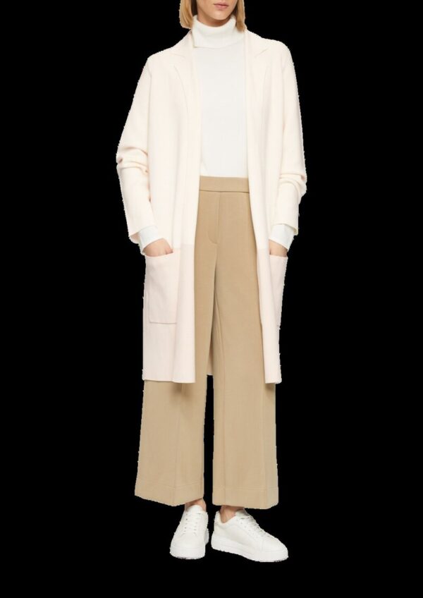 Feinstrick-Cardigan mit Reverskragen und Colour-Blocking