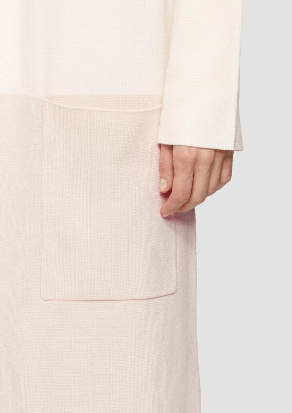 Feinstrick-Cardigan mit Reverskragen und Colour-Blocking