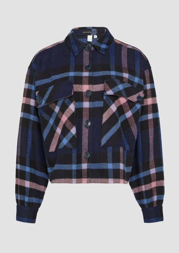 Cropped Overshirt aus Flanell