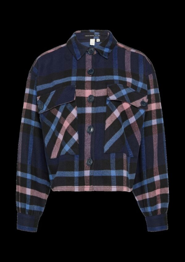 Cropped Overshirt aus Flanell