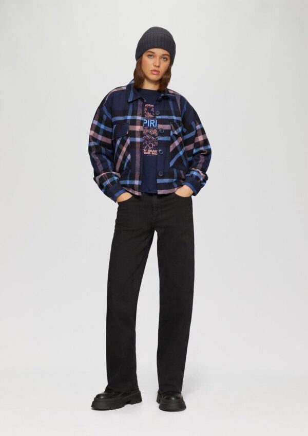 Cropped Overshirt aus Flanell