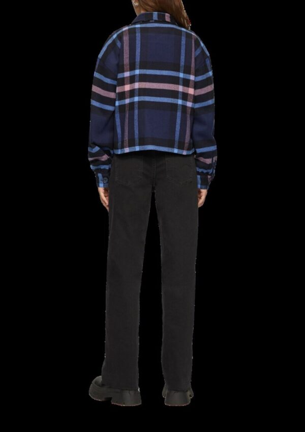 Cropped Overshirt aus Flanell