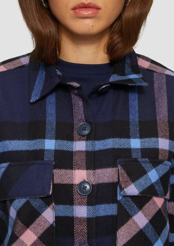 Cropped Overshirt aus Flanell