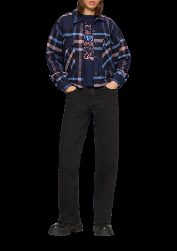 Cropped Overshirt aus Flanell