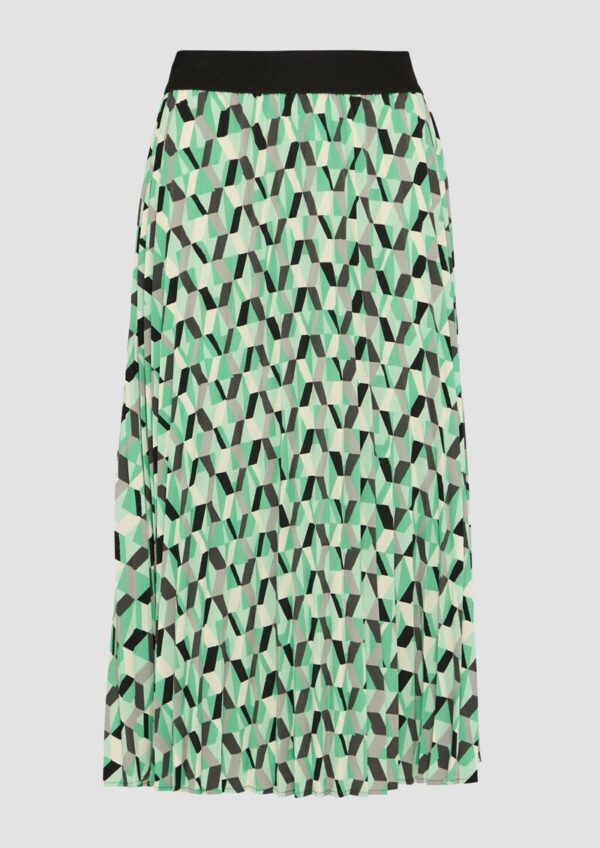 Plissee-Rock in Midi-Länge mit All-over-Print