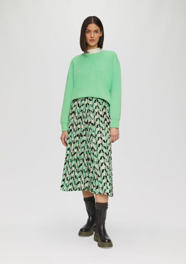 Plissee-Rock in Midi-Länge mit All-over-Print