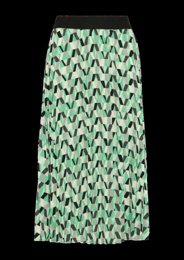 Plissee-Rock in Midi-Länge mit All-over-Print