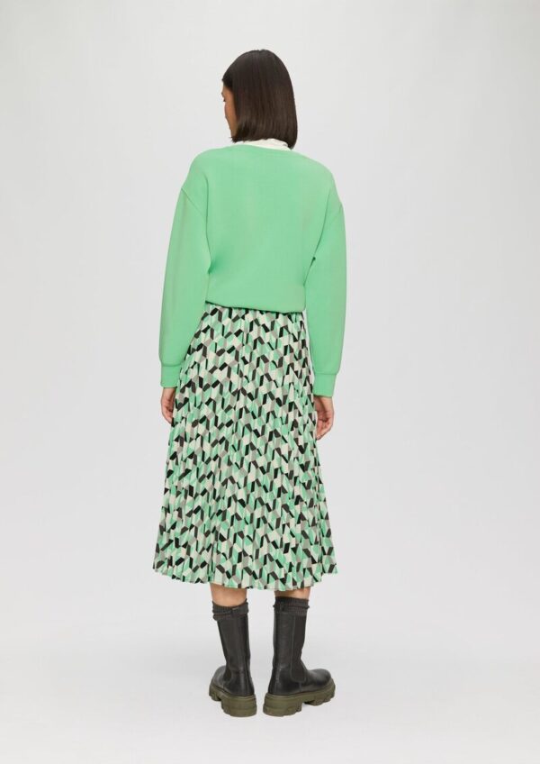 Plissee-Rock in Midi-Länge mit All-over-Print