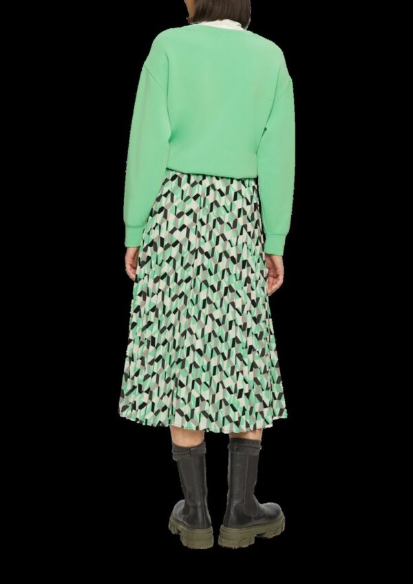 Plissee-Rock in Midi-Länge mit All-over-Print