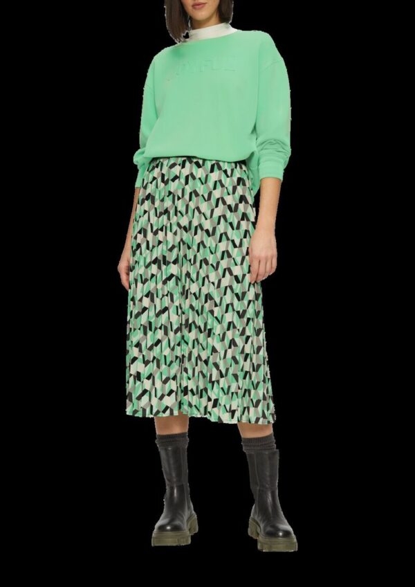 Plissee-Rock in Midi-Länge mit All-over-Print