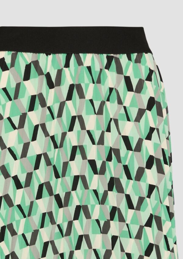 Plissee-Rock in Midi-Länge mit All-over-Print