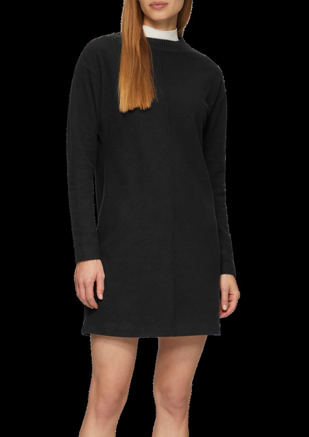 Weiches Sweat-Kleid mit Ziernaht