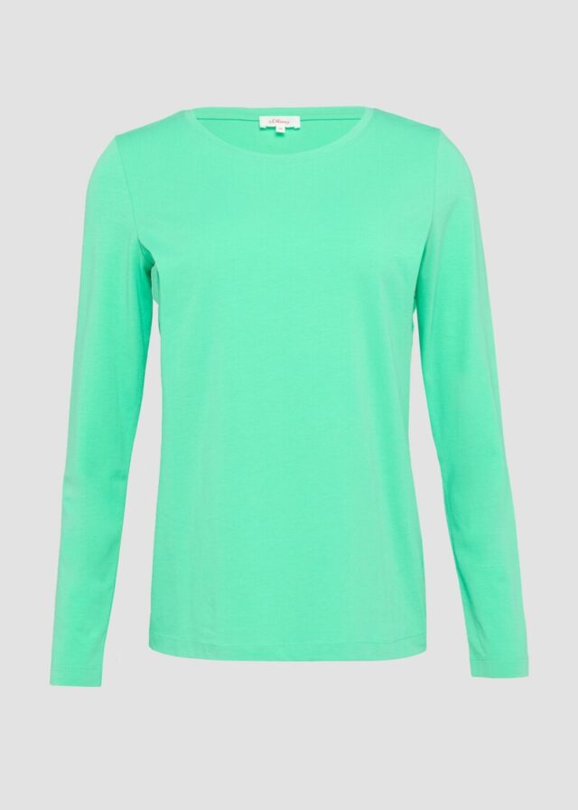 Longsleeve im Slim Fit aus Baumwollstretch