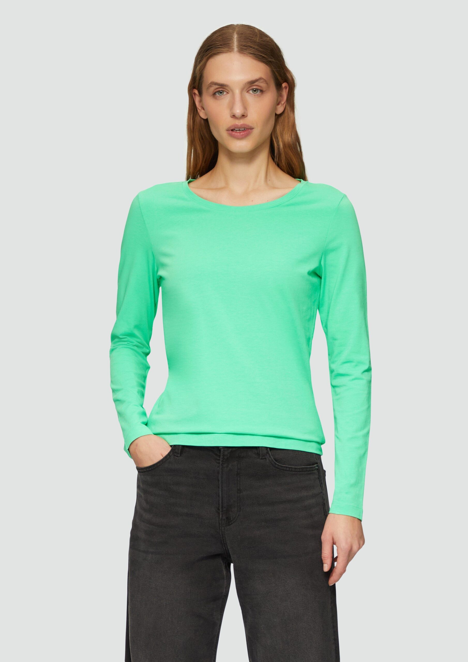 Longsleeve im Slim Fit aus Baumwollstretch