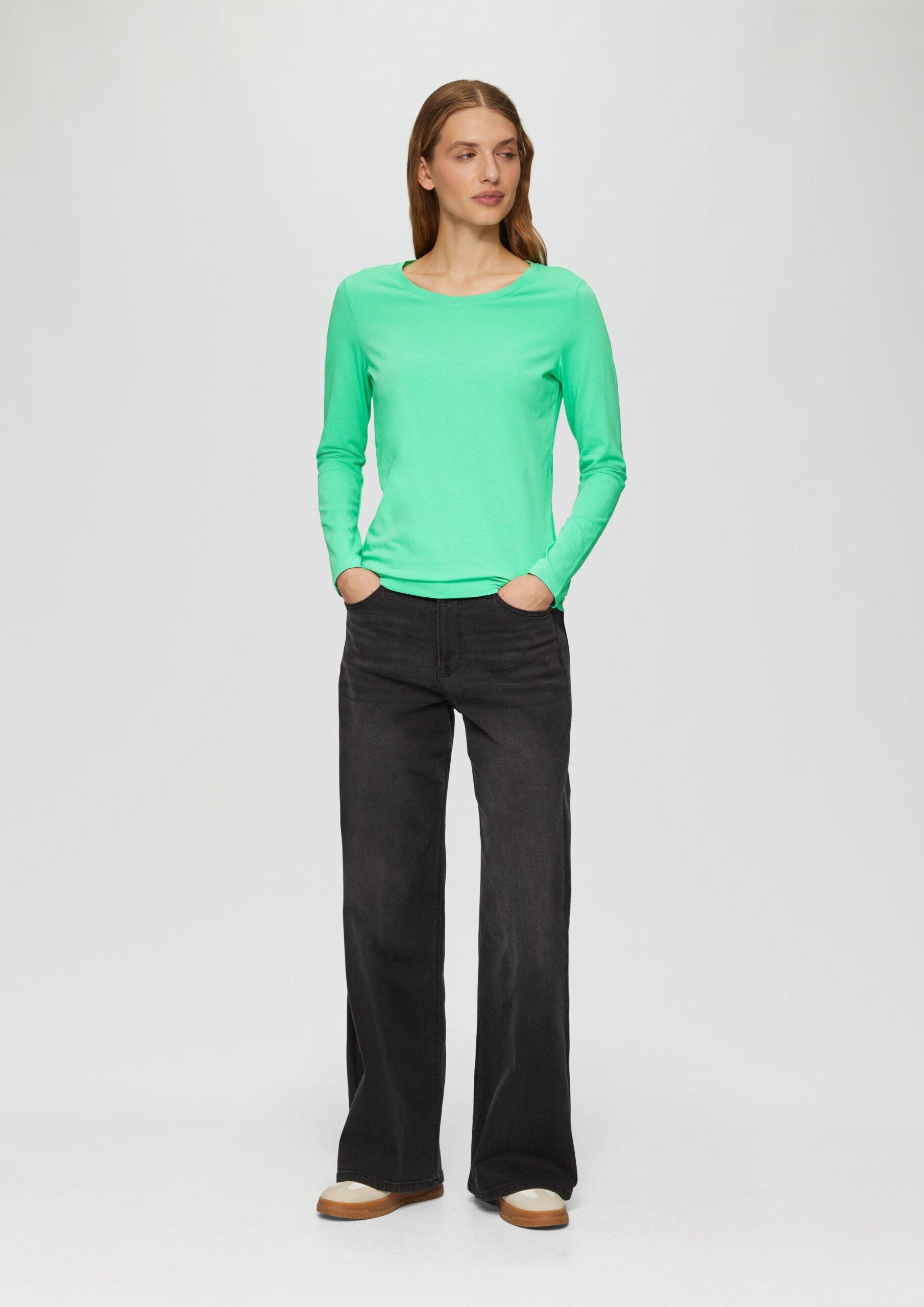 Longsleeve im Slim Fit aus Baumwollstretch