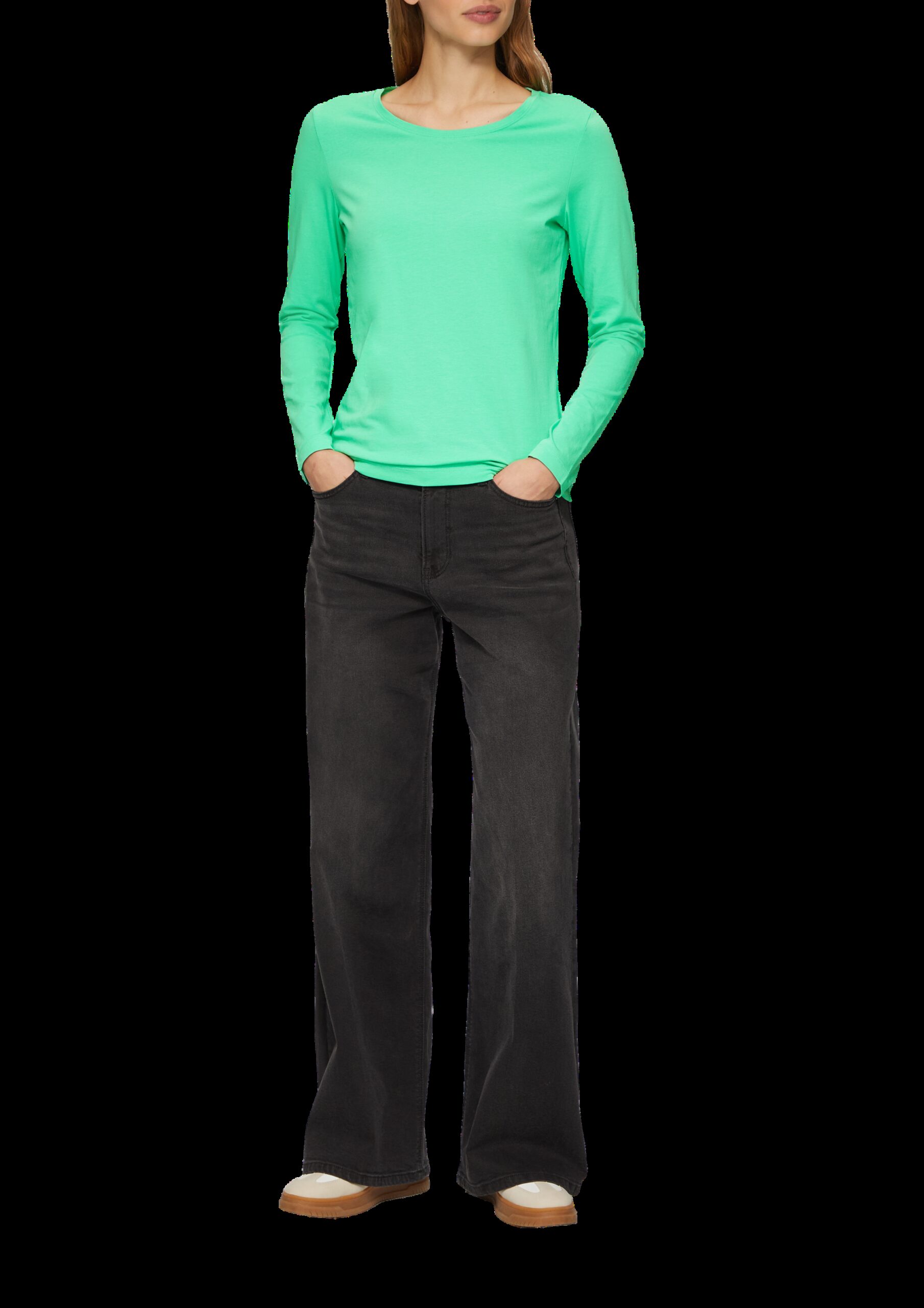 Longsleeve im Slim Fit aus Baumwollstretch