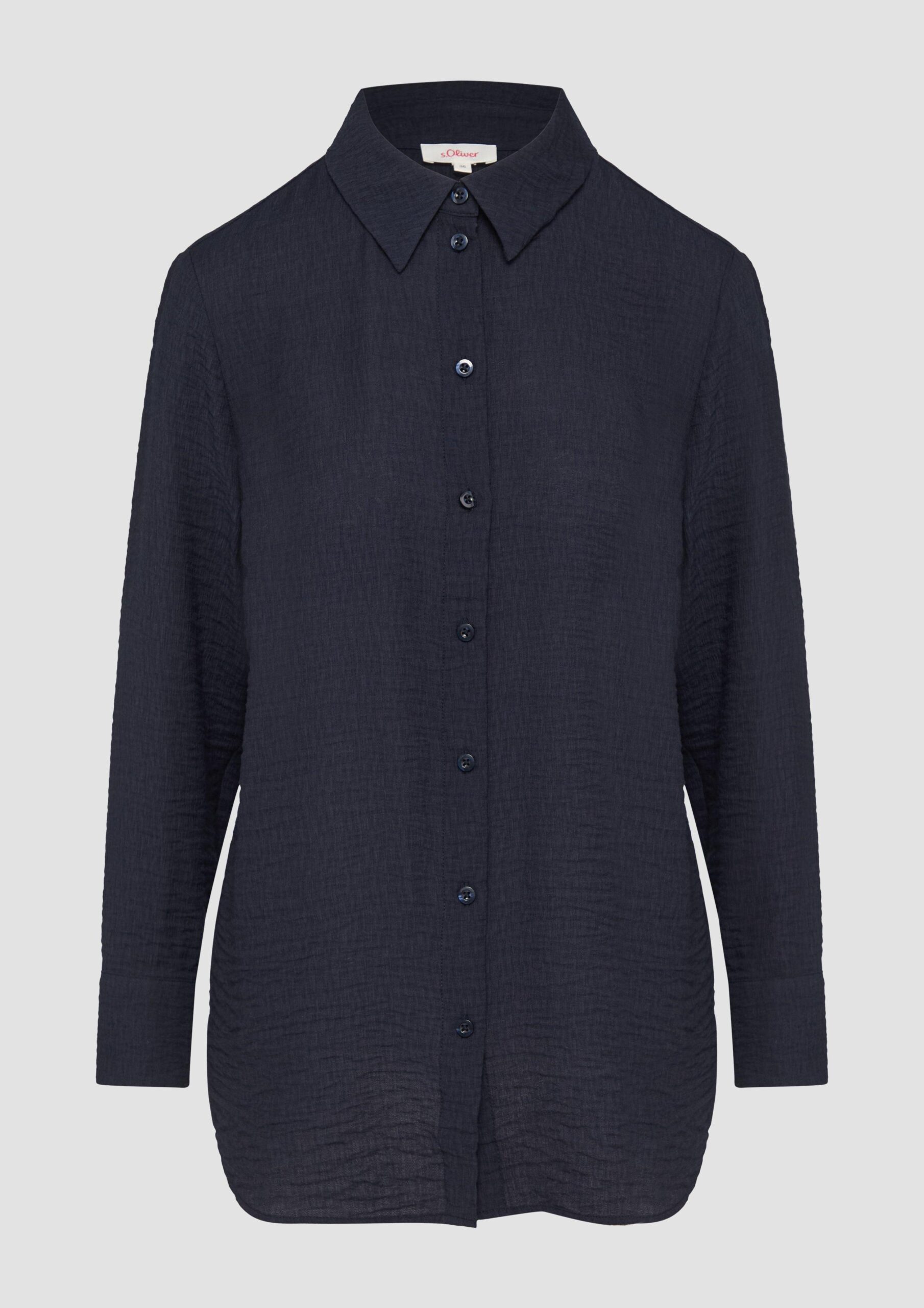 Strukturierte Hemdbluse aus Viskosemix