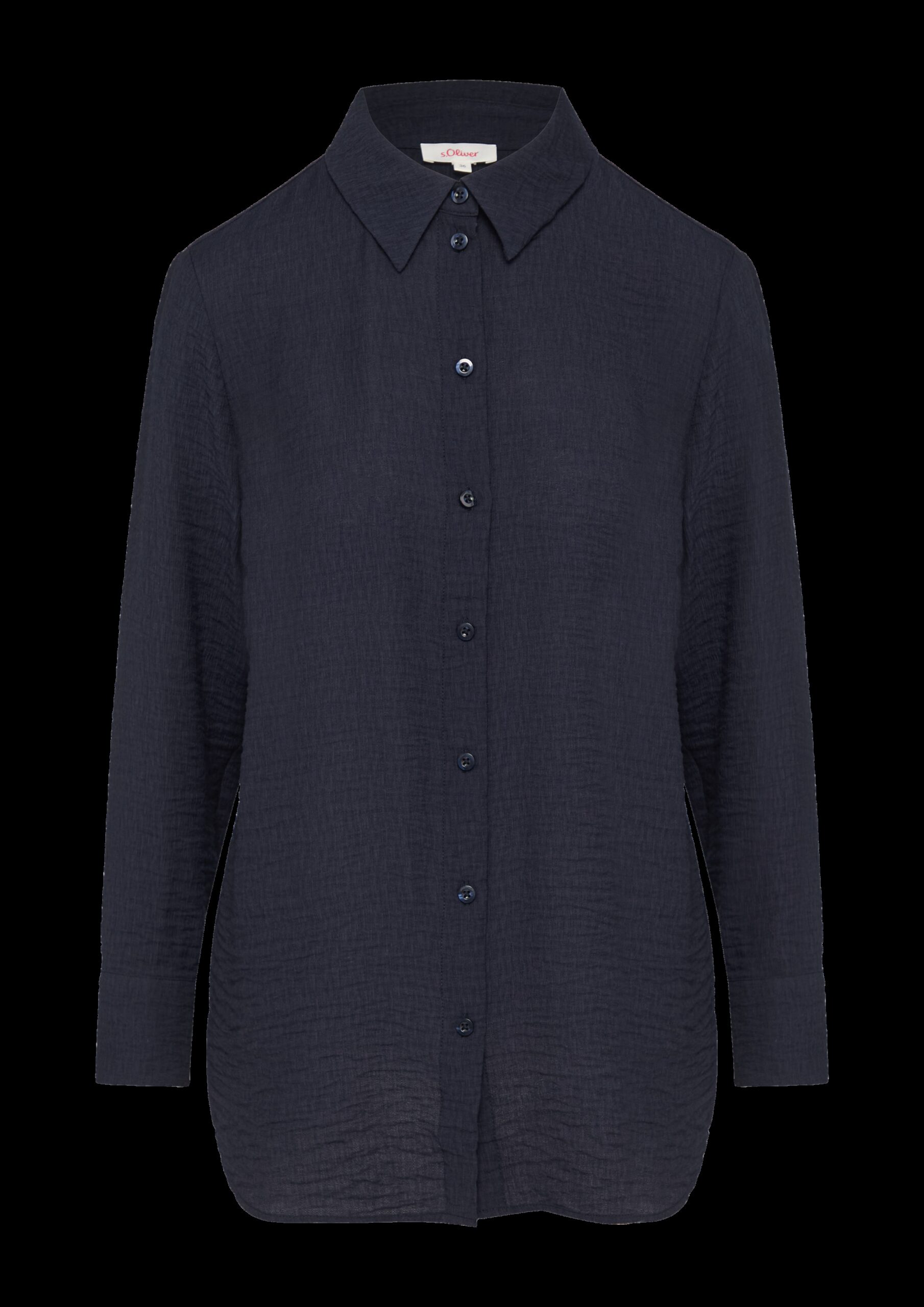 Strukturierte Hemdbluse aus Viskosemix