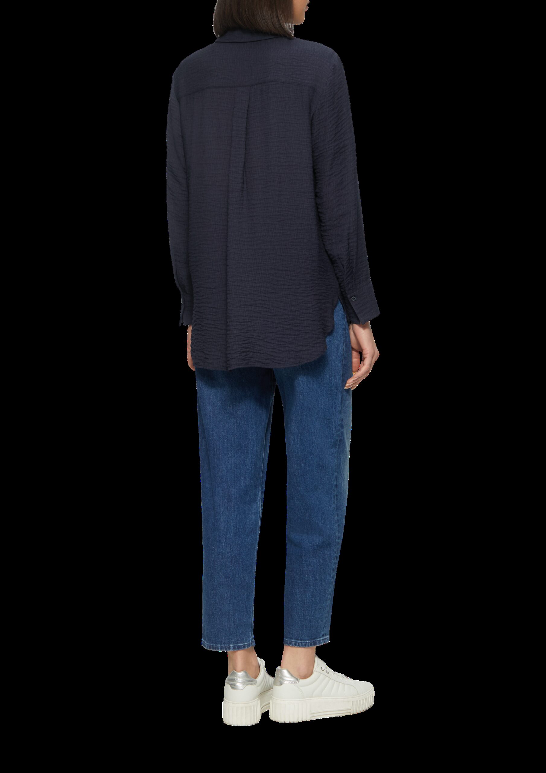 Strukturierte Hemdbluse aus Viskosemix