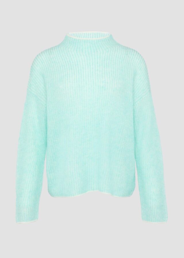 Lockerer Rippstrickpullover aus Alpakamix