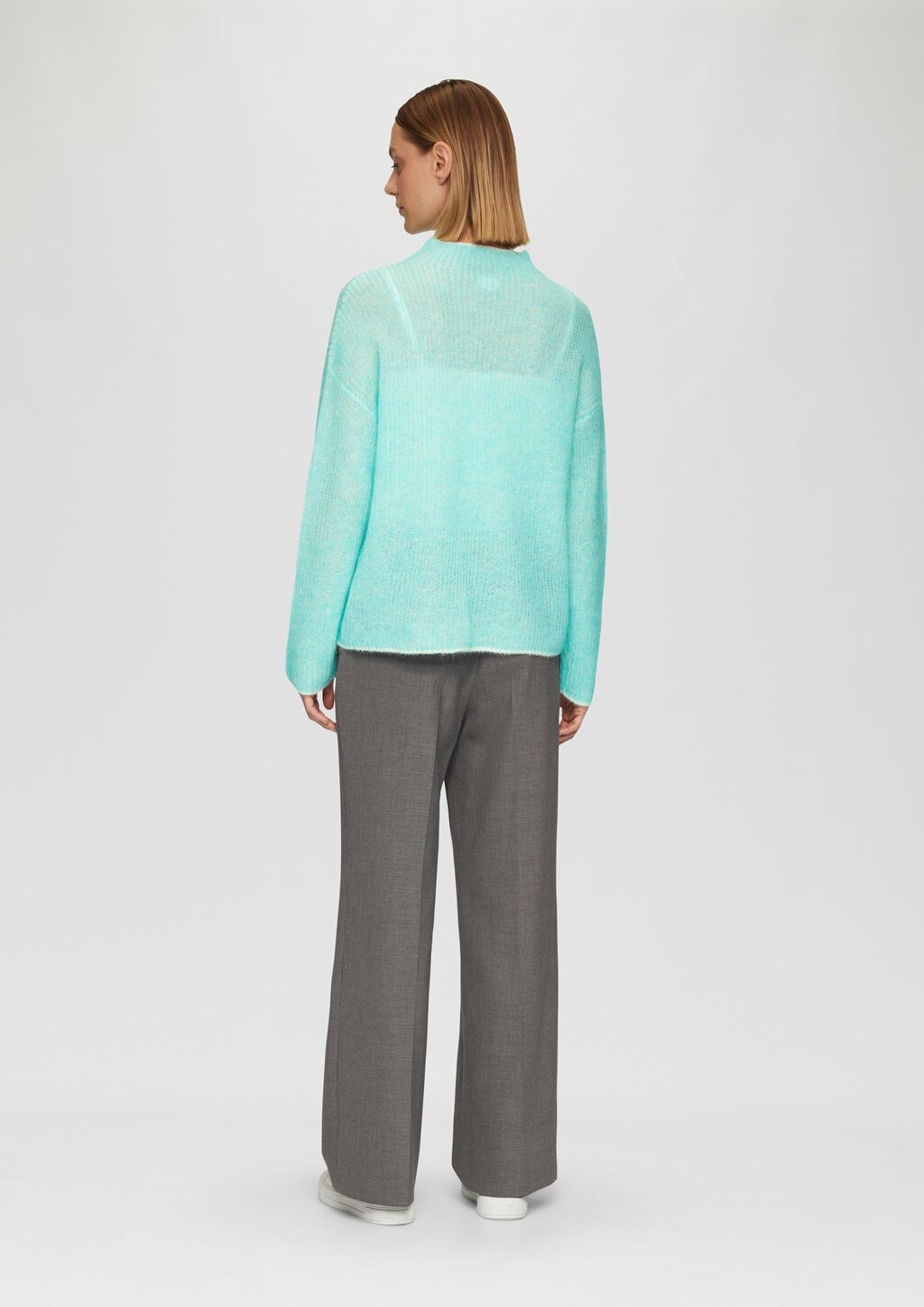 Lockerer Rippstrickpullover aus Alpakamix