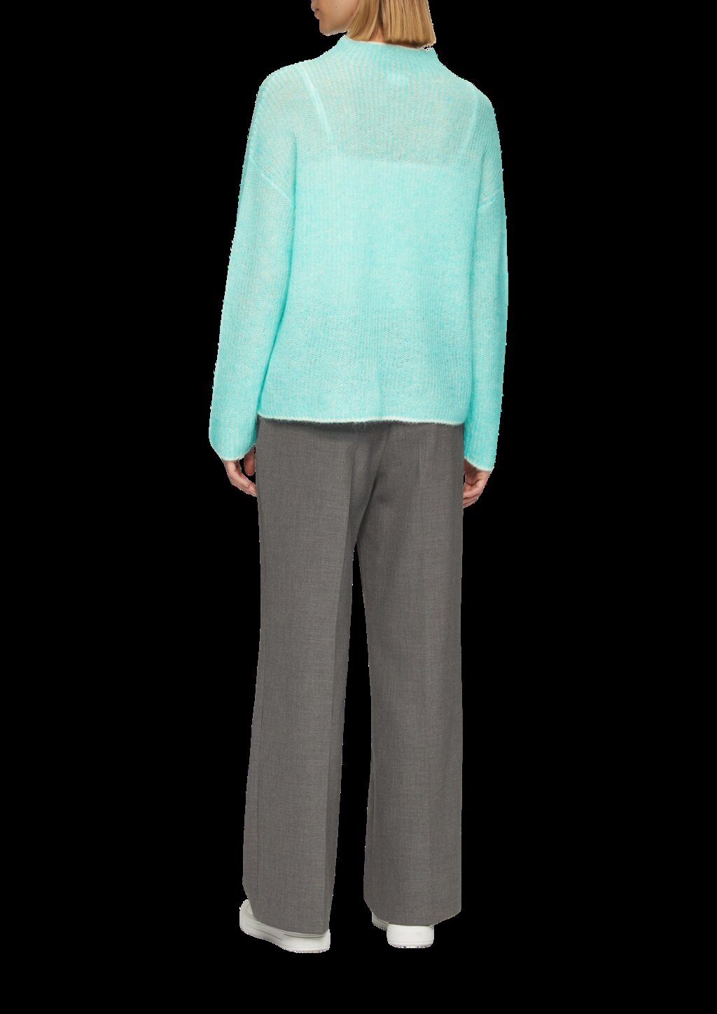 Lockerer Rippstrickpullover aus Alpakamix